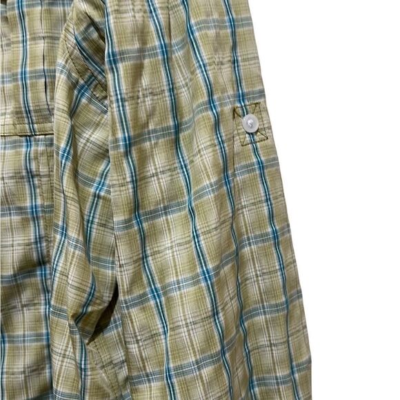Duluth Trading Co shirt plaid green blue pockets XL - Picture 3 of 5